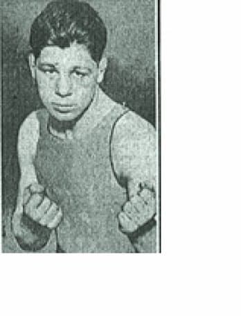 Young Shamus O'Brien as pictured in the Brooklyn Daily Eagle of Feb. 15, 1916 with a story involving a complaint by Shamus against lightweight champion Benny Leonard alleging Leonard used illegal hard tape on his hands.