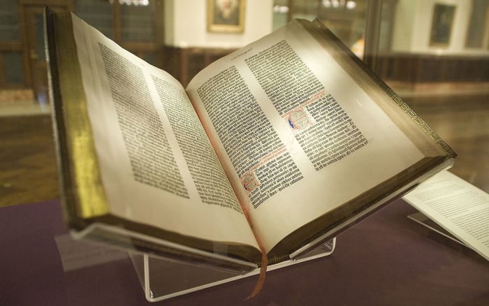 This is a Gutenberg Bible.