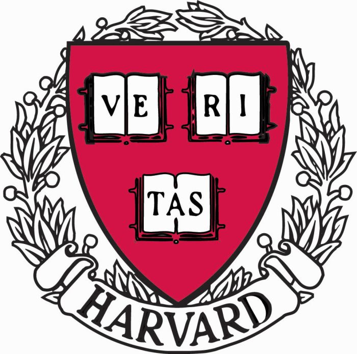 THE ORIGINAL MOTTO OF HARVARD WAS "VERITAS POR CHRISTO ET ECCLESIA" WHICH MEANS "TRUTH FOR CHRIST AND HIS CHURCH." IN THE 20TH CENTURY IT WAS SHORTENED TO THE CURRENT MOTTO ABOVE: MERELY "TRUTH"