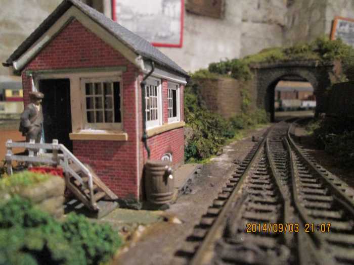 The same building has been 'bedded in'. All that remains is a Ratio LNER type trellis signal (distant) to add in front of the tunnel mouth, and the Poppy's ballasting box is ready for use