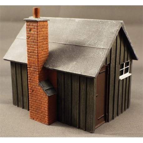 Another Ratio product you'd find anywhere from Penzance to Perth, a sleeper-built platelayer's hut with brick chimney stack. Go to town on this one, 'distress' it, make it a ruin if you like, on a modern layout or paint it as new in period setting