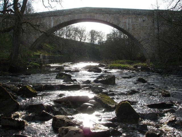 Rutherford Bridge, on the River Greta in Co. Durham. Photo by Andy Waddington sourced through Wiki Commons