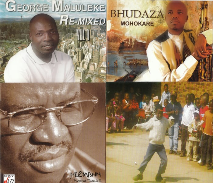 The Artists Clockwise: George Maluleke, Bhudaza, and Herma, included are kids doing the dance "Majika-Majika"