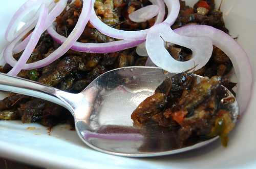 A dish with crickets is one of the favorite delicacies of people in Pampanga, Pangasinan and other provinces in the country.