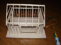 The house with lighting that my son built during his physical science curriculum.