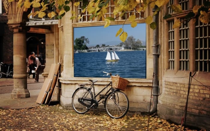 Loonapix "Charming autumn in Cambridge" frame. This site has a lot of really elaborate add-your-photo-to-a-photo images like this.