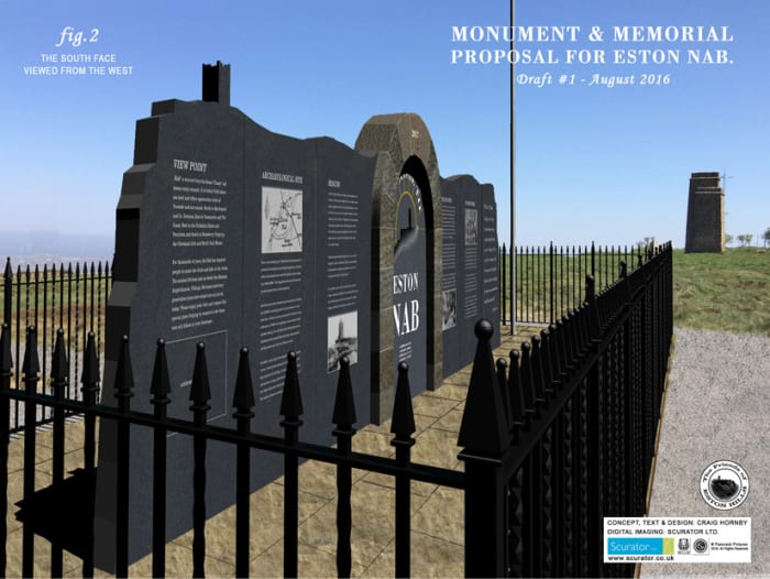 A memorial to miners, steelmakers, and all who've plied a trade or made a living on Eston Hills from time immemorial