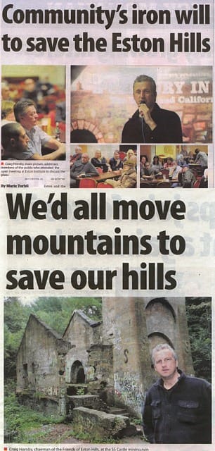 Craig Hornby, erstwhile of Eston, fires the opening salvo of the campaign to buy the 214 acre tract of land behind Eston and Lazenby