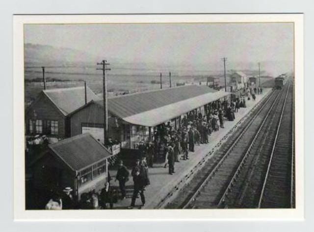 Another view of Eston's railway station in early North Eastern Railway days (opened 1902 to passengers and goods). In the near distance is the backdrop of fields behind Normanby with its own ironstone mines