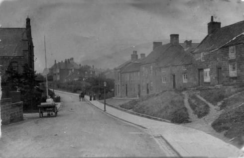 Old Eston - Church Lane and the Wesleyan chapel at the left of the picture (see next but one picture below)