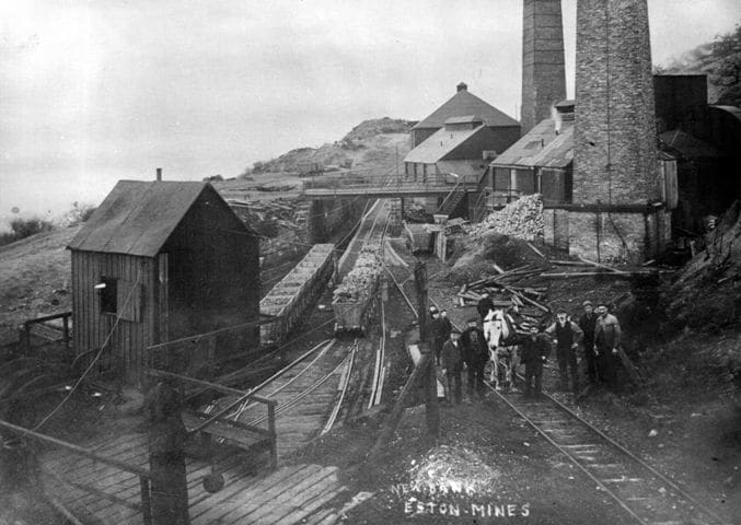 New Bank Top - the tramway along to Wilton and Guisborough parted company with New Bank Incline near here