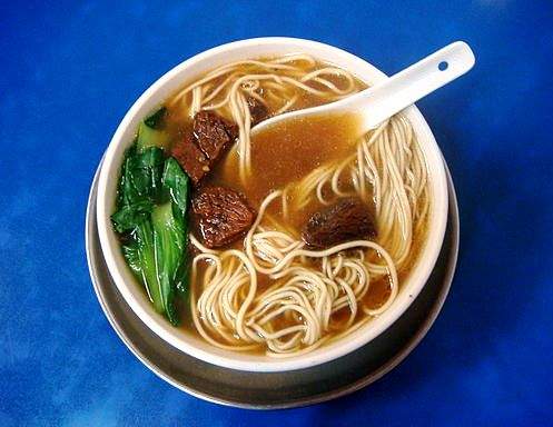 A flavorful soup with hand-pulled noodles.