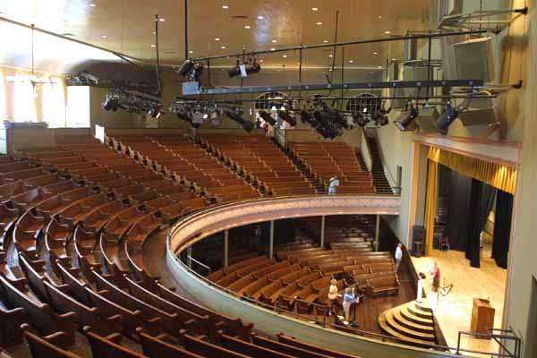 Inside of the Ryman Auditorium, there are pews for seats, and it is still called "The Mother Church Of Country Music."