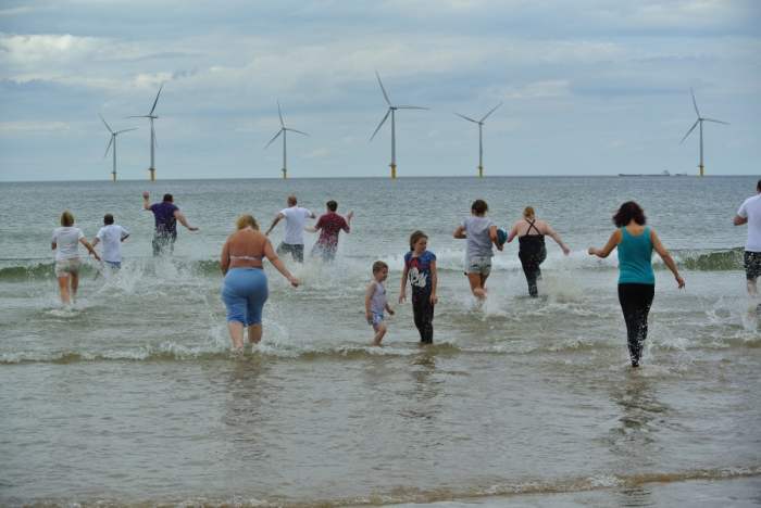 On Boxing Day, 2008 the Tesco store staff and families took their charity dip in the North Sea