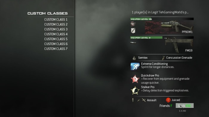 PP90m1 Rapid fire, range proficiency, red camouflage. You know what's coming by now... Same perks...