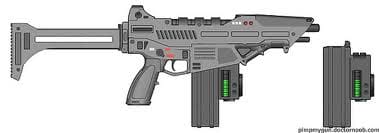 Updated version of the SF13 SMG. Still uses the F182 lower receiver, but blended.... All rights to hongooi.