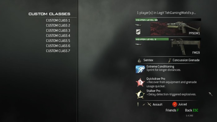 PP90m1 with silencer, kick and red camouflage. Extreme conditioning, Quickdraw and Stalker. (I just prestiged two days ago...)