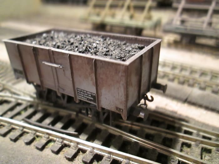 'Cupboard' door mineral wagon, one of many built in Britain for SNCF and returned. They weren't as good as the end tippers with 'chute' doors on either side (as above) and were eventually taken out of mineral traffic