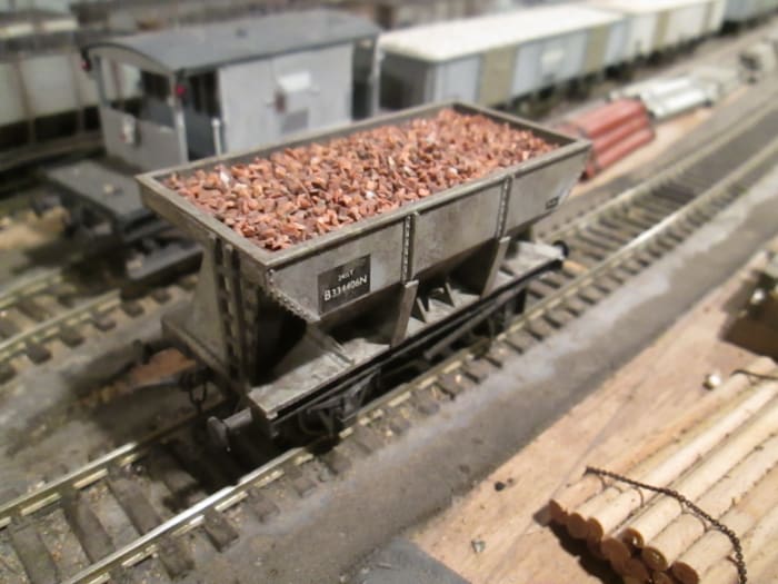 British Railways 24 ton hopper ironstone wagon to diagram 1/162. 1,500 were built by outside contractors for BR; others built to similar diagrams for the LNER, LMS and private owners (I have several in Dorman Long, Bell & Co and BR livery)