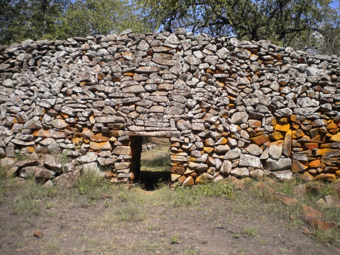 Part of the Thim Lich Ohinga stone structure in Kenya. The inhabitants of this stone walled village are believed to have been sun worshipers