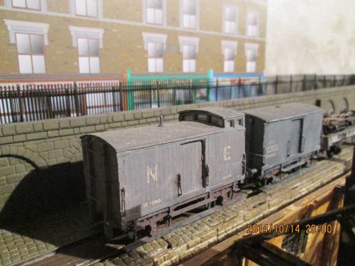 How's this for 'atmosphere'? The 'shed ghost' (written up in the DOGA Journal Autumn 2012) and the 4-wheeled ex-LNER Tool van (conversion of Slater's NER 'Birdcage' Brake, DOGA Journal Summer 2012)