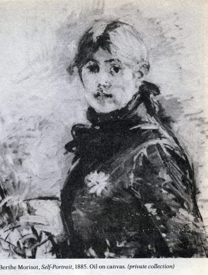 "Self-Portrait," by Berthe Morisot, 1885, oil on canvas, private collection.