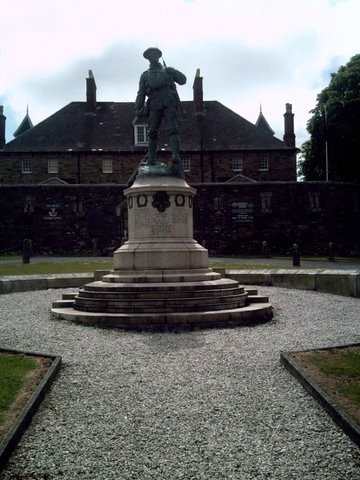 The Regiment's memorial to all its fallen men outside of the former Victoria Barracks in Bodmin. The Keep, behind the memorial, now houses the Regimental museum.