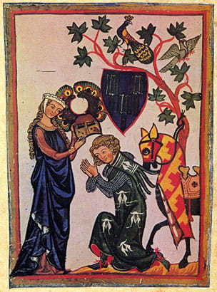 "Courtly Love" evolved in the middle ages, although it should be noted that real cases of adultery were far less romantic - often ending in the good old fashioned stoning death of the woman.