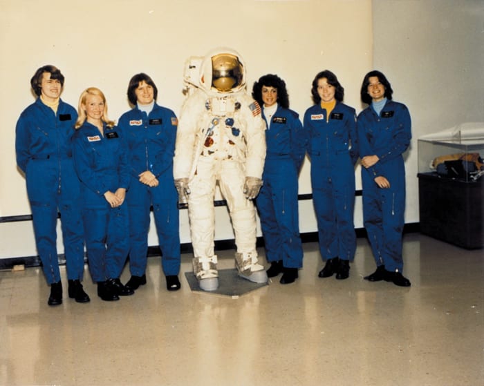 NASA's First Class of Female Astronauts including Sally Ride (far right)