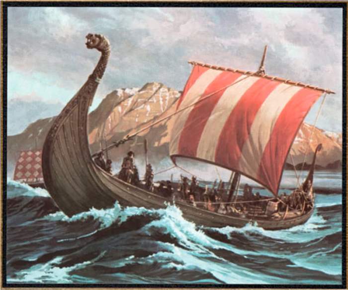 Viking ships! - Beware the sight of sails in the morning, go hide and hope against hope you're not found because not long after you see them...