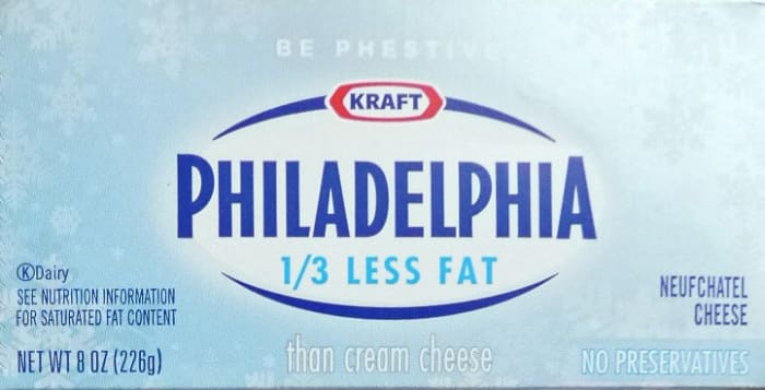 If you're watching fat calories, try using a reduced fat cream cheese. It tastes just as yummy.