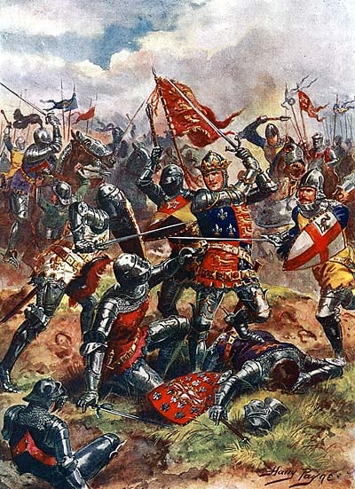 Another masterpiece that shows Henry a little more clearly. Note that he is wearing the Fleur de Lils as a symbol of his claim to the French throne.