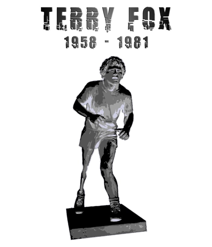 Terry Fox (1958-1981) was a was a Canadian athlete and cancer research activist who attempted to run across Canada with only one leg. He eventually lost his life to cancer but not after running for 143 days. Image used with permission.