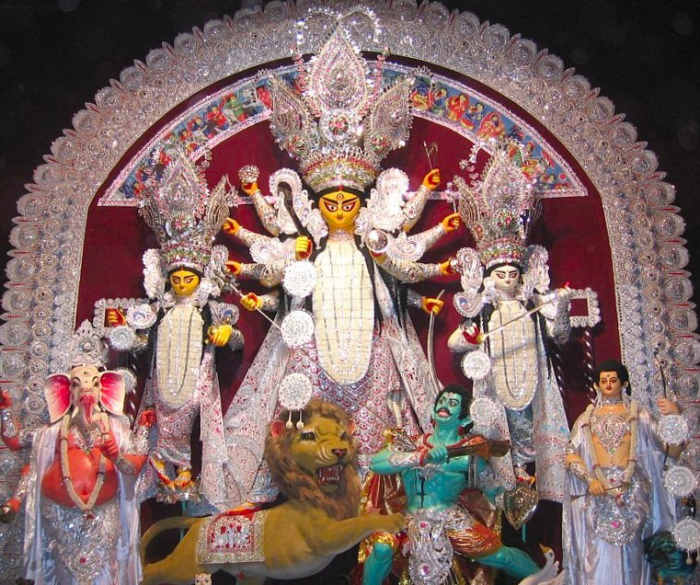 Goddess Durga along with her four children