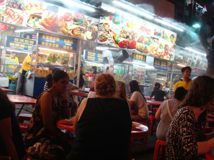 Hopefully this image captures that this is a series of food carts, rather than a 'single' restaurant.