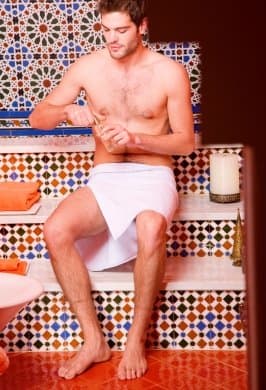 Shower and bath products are an integral part of a metrosexual guy's bathroom cabinet.