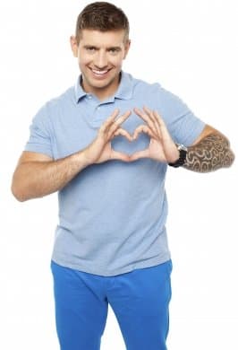 All men may not be as expressive as the sweet guy in this photograph, but that shouldn't be mistaken as a lack of love.