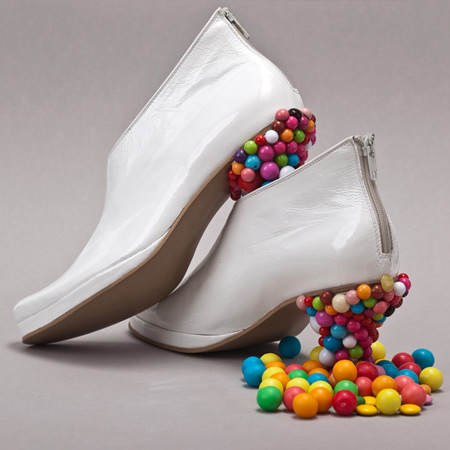 These shoes are a great way to get free candy – simply Superglue existing lollies and stand in a bowl of sweets at the next birthday party.