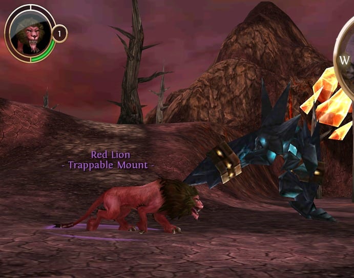 Red lion south of Strangers Roost, Skinsaald Rift.