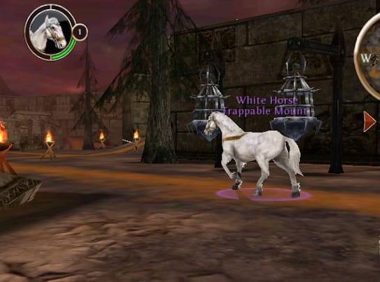 White horse in Sinskaald Rift at Dompeii Ruins.