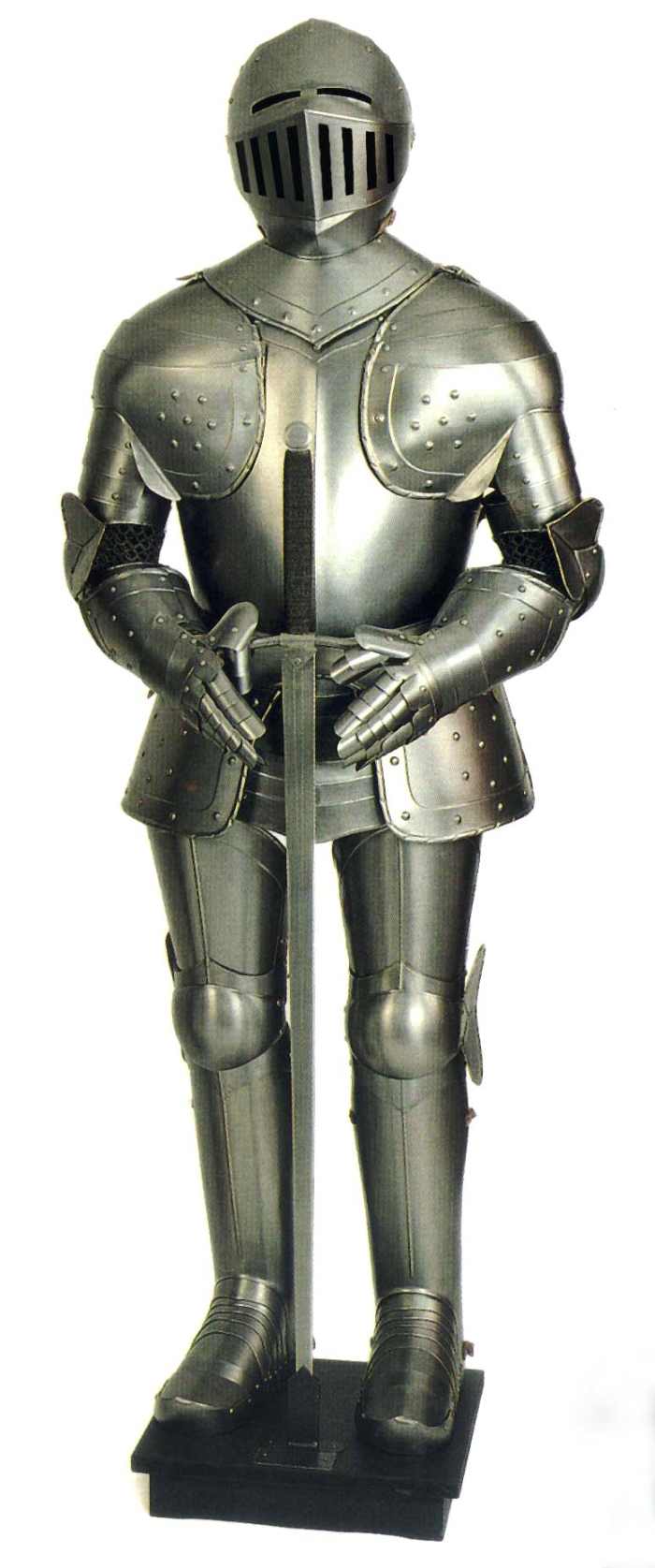 The knight fight wearing medieval amour