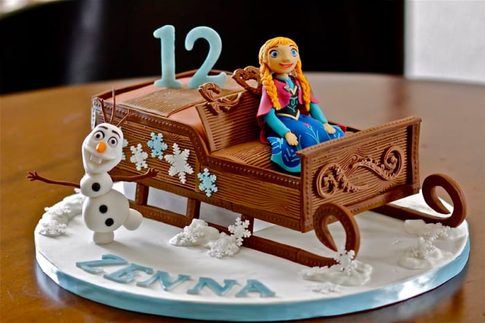 Princess Anna and Olaf Birthday Cake