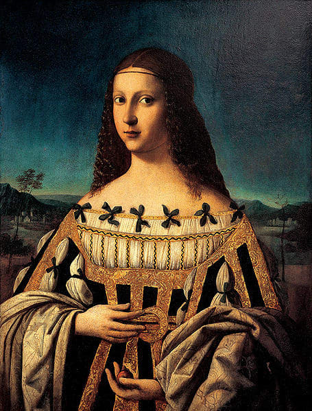 Bartolomeo Veneto, Saint Beatrice II d'Este depicted as Lucrezia Borgia (?) (a. 1506), Snite Museum of Arts, Indiana