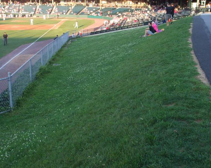A comfortable lawn area is available for sitting on a blanket at a slightly lower admission price.