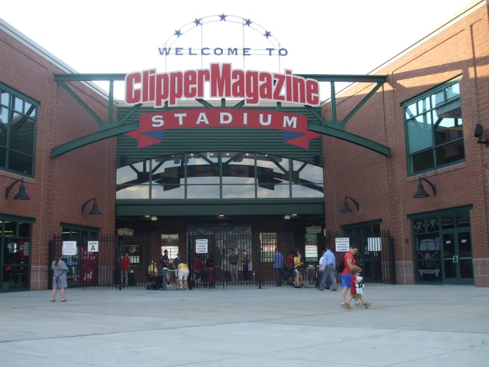 Entrance to the Clipper Stadium, home field of the Lancaster Barnstormers minor league baseball team.