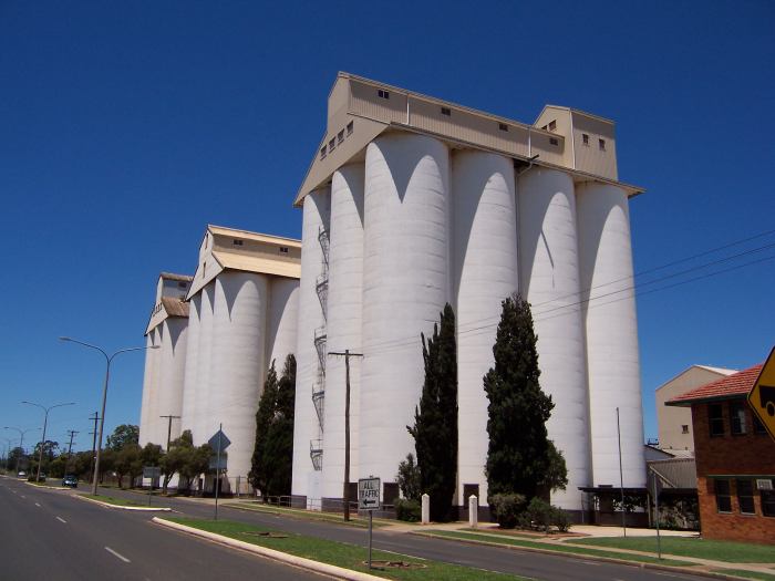 The Peanut SIlos (the town's tallest structure), Haly Street, Kingaroy.