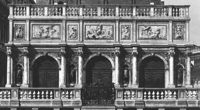 Jacopo Sansovino, the Loggetta at the base of the bell tower in Piazza San Marco (a. 1537 - 1545), Venice
