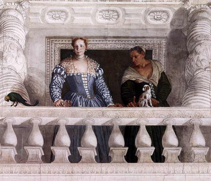 Paolo Veronese, Giustiniana Giustinian with the nurse, Villa Barbaro in Maser (a. 1560)