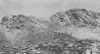 1888 Weaver, Arizona with Rich Hill in the background