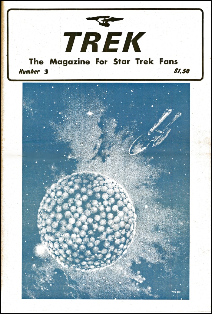 Here is the cover of a the very hard to find Number 3, Trek the Magazine for Star Trek Fans, which came out in 1976.